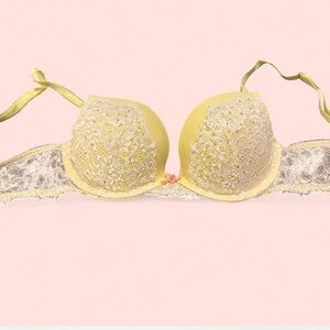 Victoria's Secret Yellow Lace Bra
